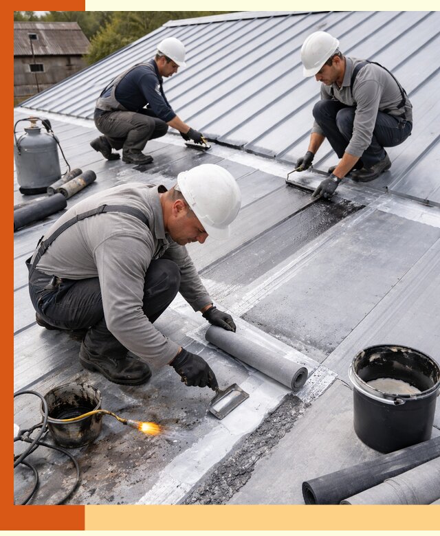 Гидроизоляция металлической кровли с гарантией в Павловском Посаде