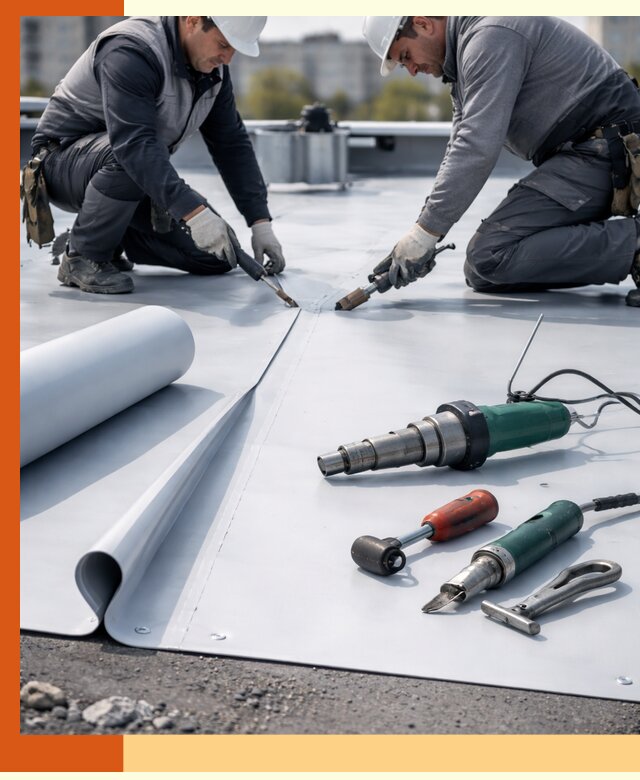 Гидроизоляция мембранной кровли в Павловском Посаде: монтаж и ремонт быстро