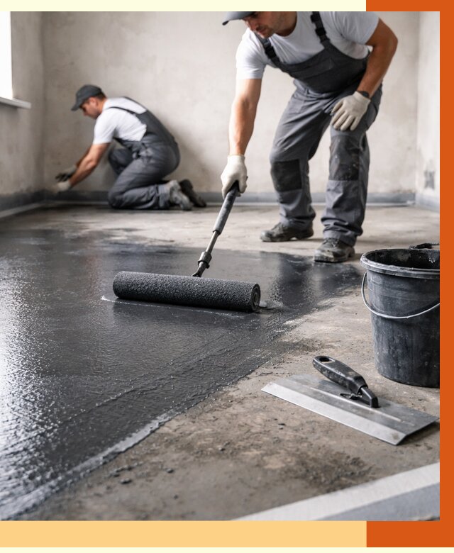 Профессиональная гидроизоляция пола в Павловском Посаде от 8638 руб. под ключ | ТепломастерПвл
