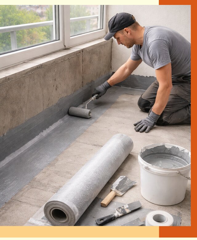 Профессиональная гидроизоляция балкона в Павловском Посаде от 4268 руб. | ТепломастерПвл