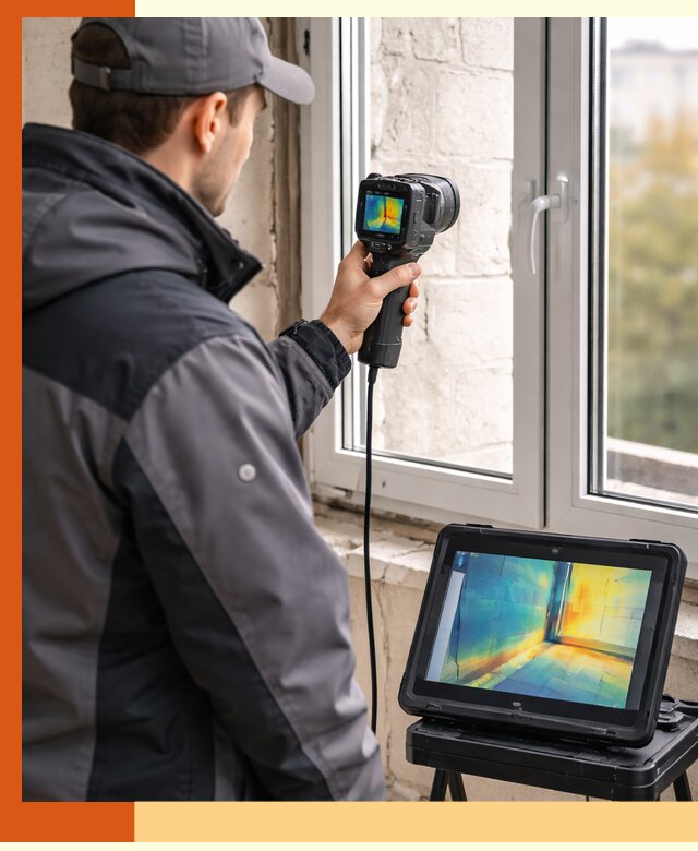 Тепловизионное обследование дома в Павловском Посаде для выявления утечек тепла