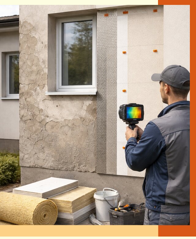 Тепловизионное обследование фасада в Павловском Посаде от 4573 руб. под ключ | ТепломастерПвл