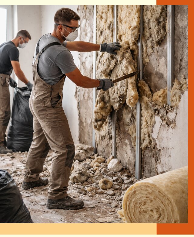 Демонтаж старого утеплителя в Павловском Посаде от 3557 руб. — работы под ключ | ТепломастерПвл