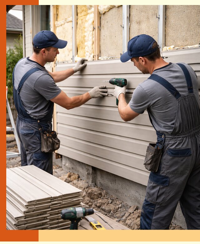 Монтаж сайдинга после утепления в Павловском Посаде качественно и надежно